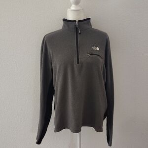 North Face Flight Series Polartec Fleece 1/4 Zip Pullover Brown/Gray Siz…